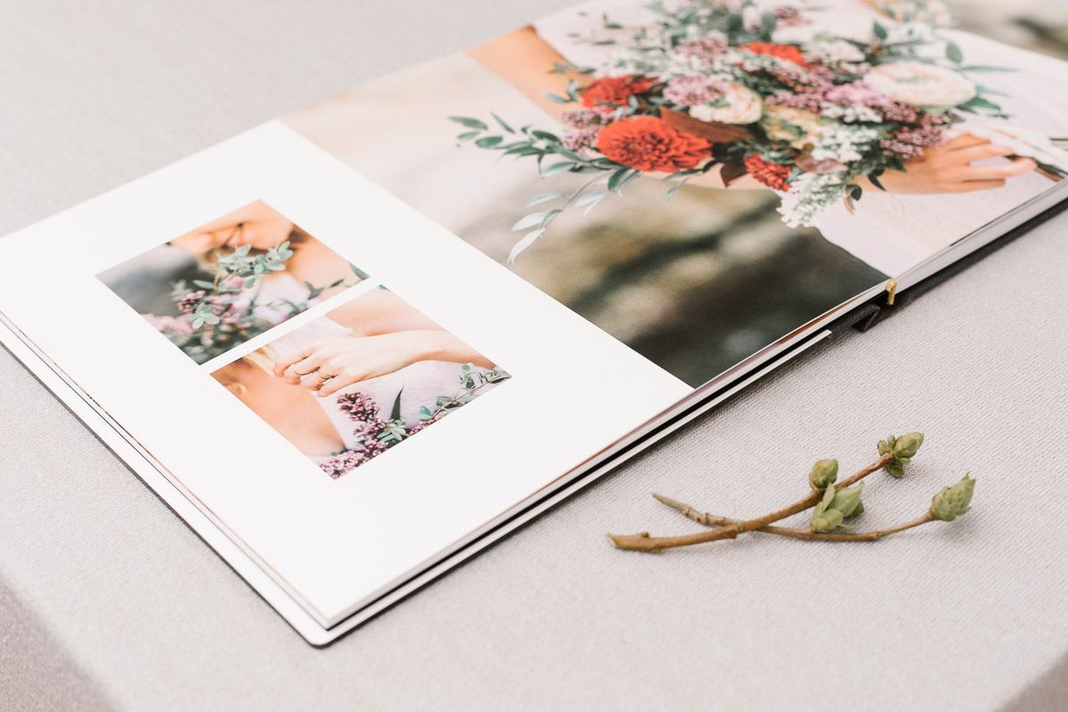 wedding photo album a tangieble memory - romany flower