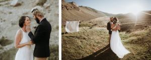 Picture of adventure wedding and elopement to the Chilean mountains by elopement photographer from Santiago - Romany Flower