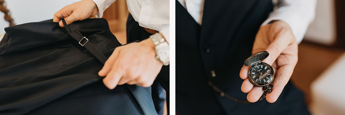 groom getting ready for hiking elopement in spain - details photographed by romany flower