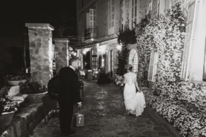 bride and groom at Belmond de la Residencia, photo by photographer Deia